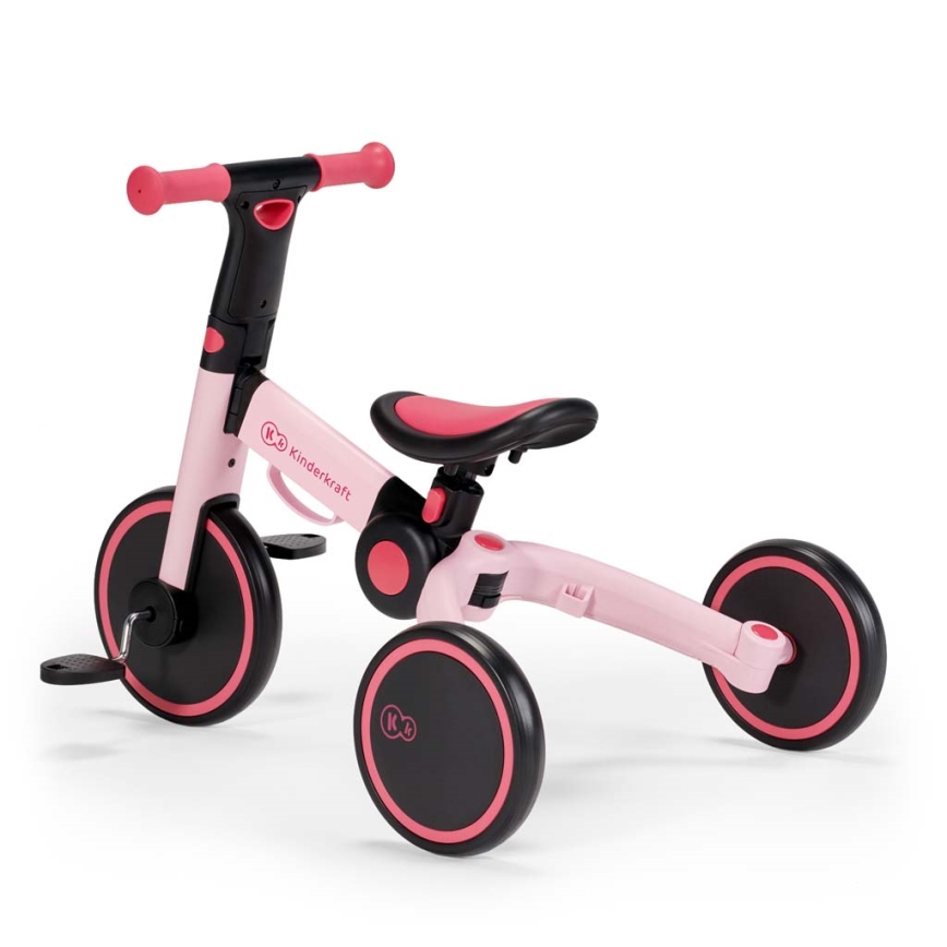 KINDERKRAFT - Dětské odrážedlo 3v1 4TRIKE růžová