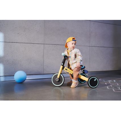 KINDERKRAFT - Dětské odrážedlo 3v1 4TRIKE žlutá/mintová