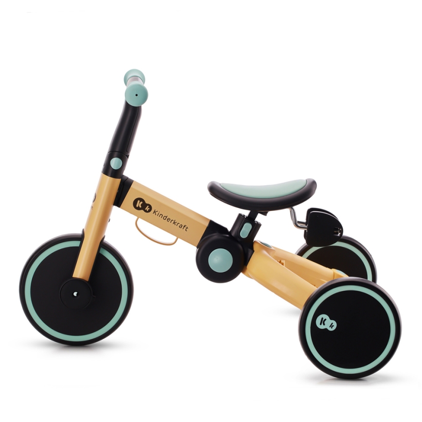KINDERKRAFT - Dětské odrážedlo 3v1 4TRIKE žlutá/mintová