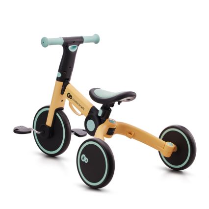 KINDERKRAFT - Dětské odrážedlo 3v1 4TRIKE žlutá/mintová