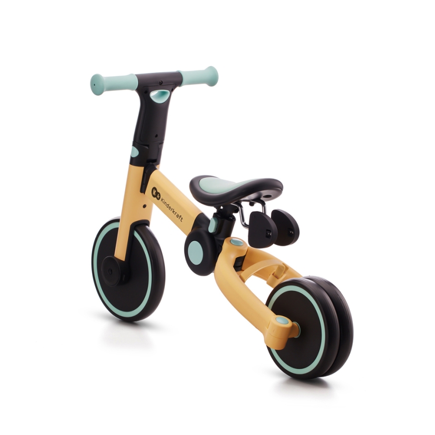 KINDERKRAFT - Dětské odrážedlo 3v1 4TRIKE žlutá/mintová