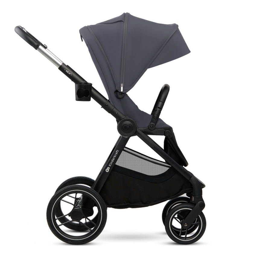 KINDERKRAFT - Kombinovaný kočárek 2v1 NEA 2 Dark grey