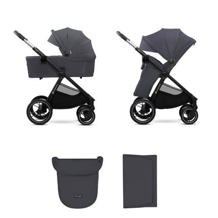 KINDERKRAFT - Kombinovaný kočárek 2v1 NEA 2 Dark grey