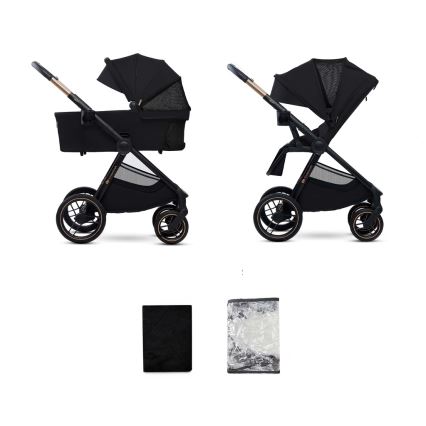 KINDERKRAFT - Kombinovaný kočárek 2v1 NEA 2 Midnight black