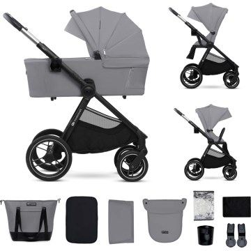 KINDERKRAFT - Kombinovaný kočárek 2v1 NEA 2 Platinum grey