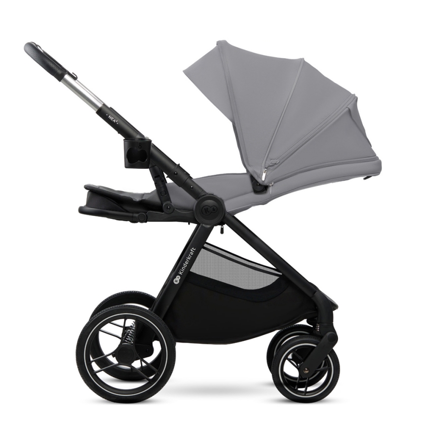KINDERKRAFT - Kombinovaný kočárek 2v1 NEA 2 Platinum grey