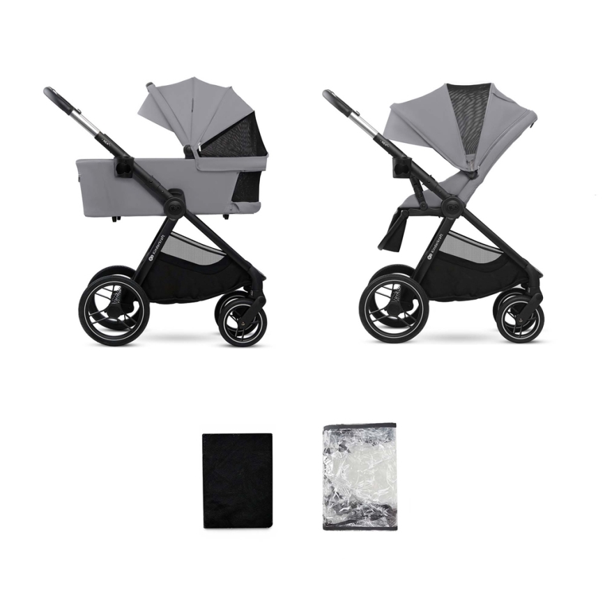 KINDERKRAFT - Kombinovaný kočárek 2v1 NEA 2 Platinum grey