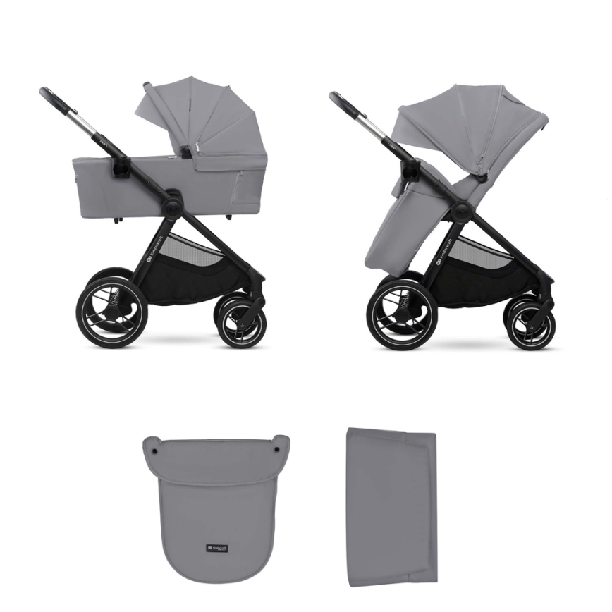 KINDERKRAFT - Kombinovaný kočárek 2v1 NEA 2 Platinum grey