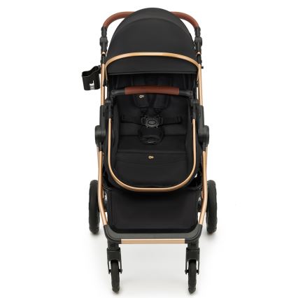 KINDERKRAFT - Kombinovaný kočárek 3v1 ESME Pure black + autosedačka MINK PRO