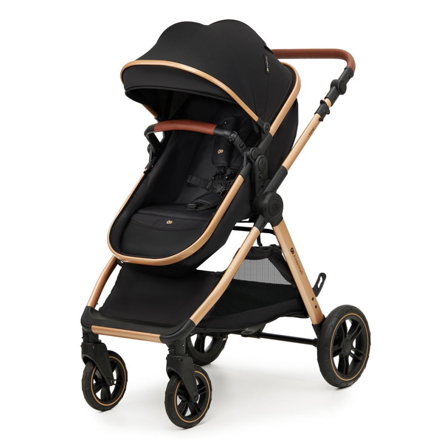 KINDERKRAFT - Kombinovaný kočárek 3v1 ESME Pure black + autosedačka MINK PRO