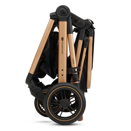 KINDERKRAFT - Kombinovaný kočárek 3v1 ESME Pure black + autosedačka MINK PRO