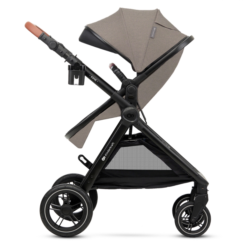 KINDERKRAFT - Kombinovaný kočárek 3v1 ESME Sand beige + autosedačka MINK PRO