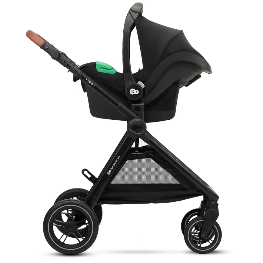 KINDERKRAFT - Kombinovaný kočárek 3v1 ESME Sand beige + autosedačka MINK PRO