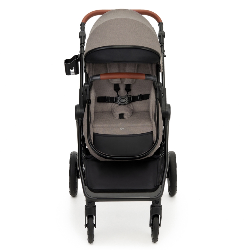 KINDERKRAFT - Kombinovaný kočárek 3v1 ESME Sand beige + autosedačka MINK PRO