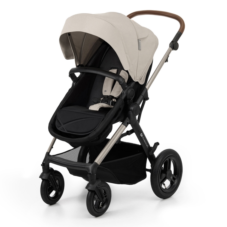 KINDERKRAFT - Kombinovaný kočárek 3v1 MOOV 2 AIR Moonlight grey + autosedačka MINK PRO