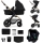 KINDERKRAFT - Kombinovaný kočárek 3v1 MOOV 2 AIR Pure black + autosedačka MINK PRO