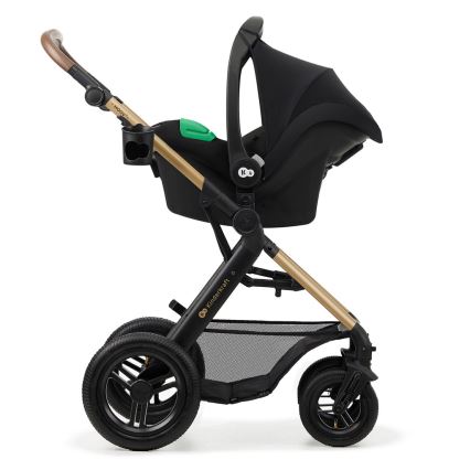 KINDERKRAFT - Kombinovaný kočárek 3v1 MOOV 2 AIR Pure black + autosedačka MINK PRO