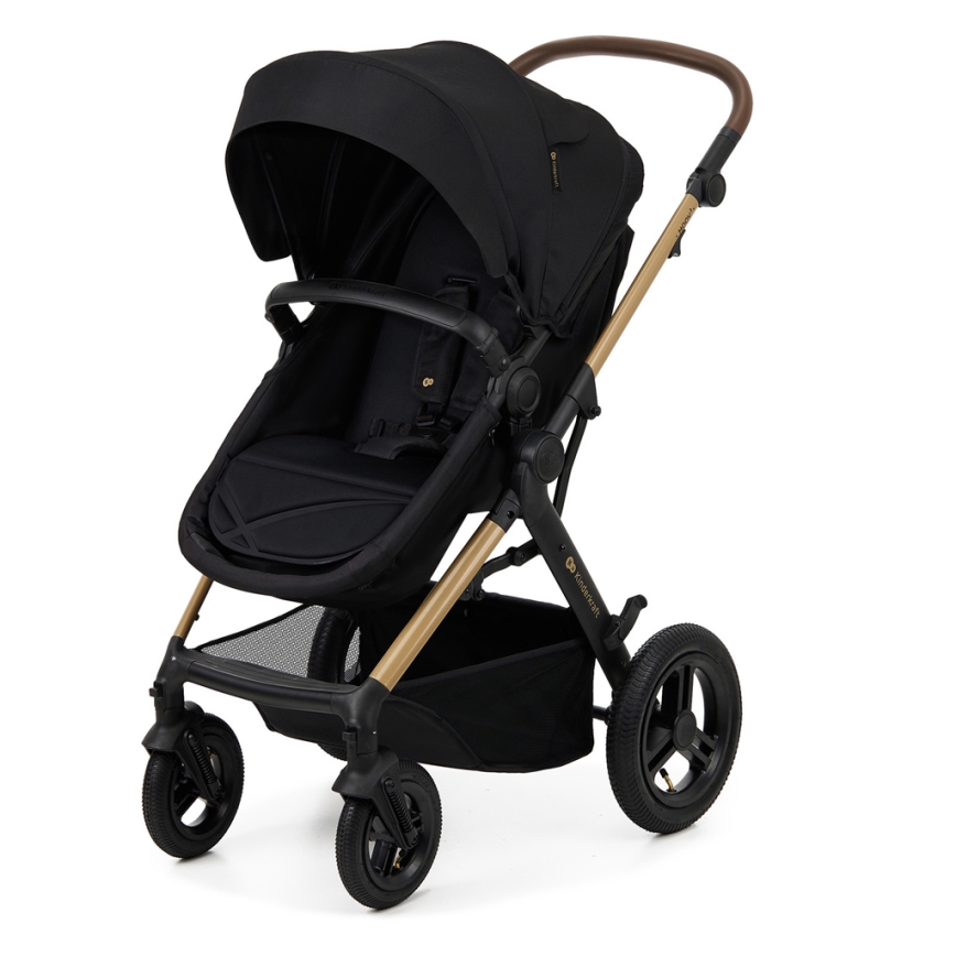KINDERKRAFT - Kombinovaný kočárek 3v1 MOOV 2 AIR Pure black + autosedačka MINK PRO