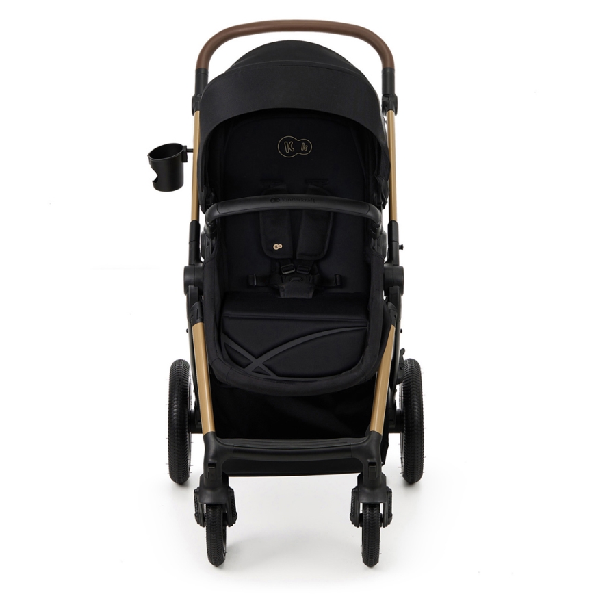KINDERKRAFT - Kombinovaný kočárek 3v1 MOOV 2 AIR Pure black + autosedačka MINK PRO
