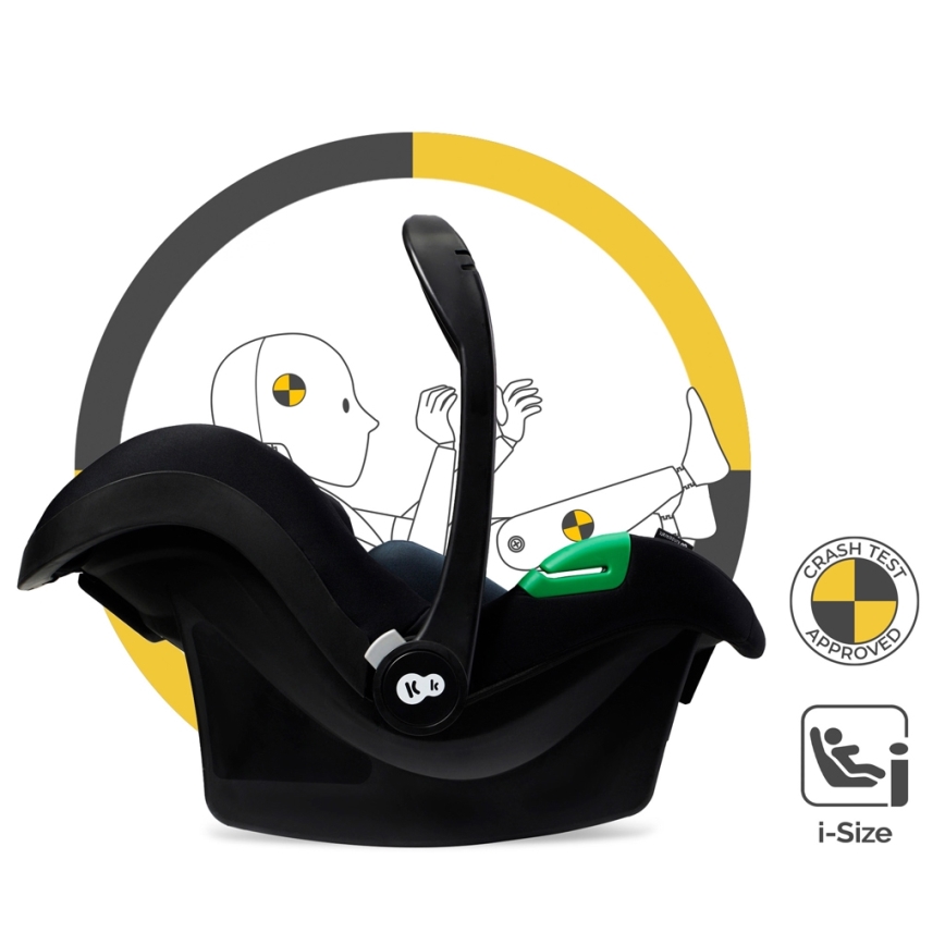 KINDERKRAFT - Kombinovaný kočárek 3v1 MOOV 2 AIR Pure black + autosedačka MINK PRO