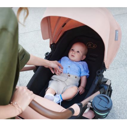 KINDERKRAFT - Kombinovaný kočárek 3v1 MOOV 2 AIR Sand beige + autosedačka MINK PRO