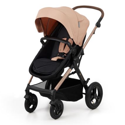 KINDERKRAFT - Kombinovaný kočárek 3v1 MOOV 2 AIR Sand beige + autosedačka MINK PRO