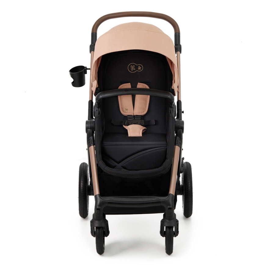 KINDERKRAFT - Kombinovaný kočárek 3v1 MOOV 2 AIR Sand beige + autosedačka MINK PRO
