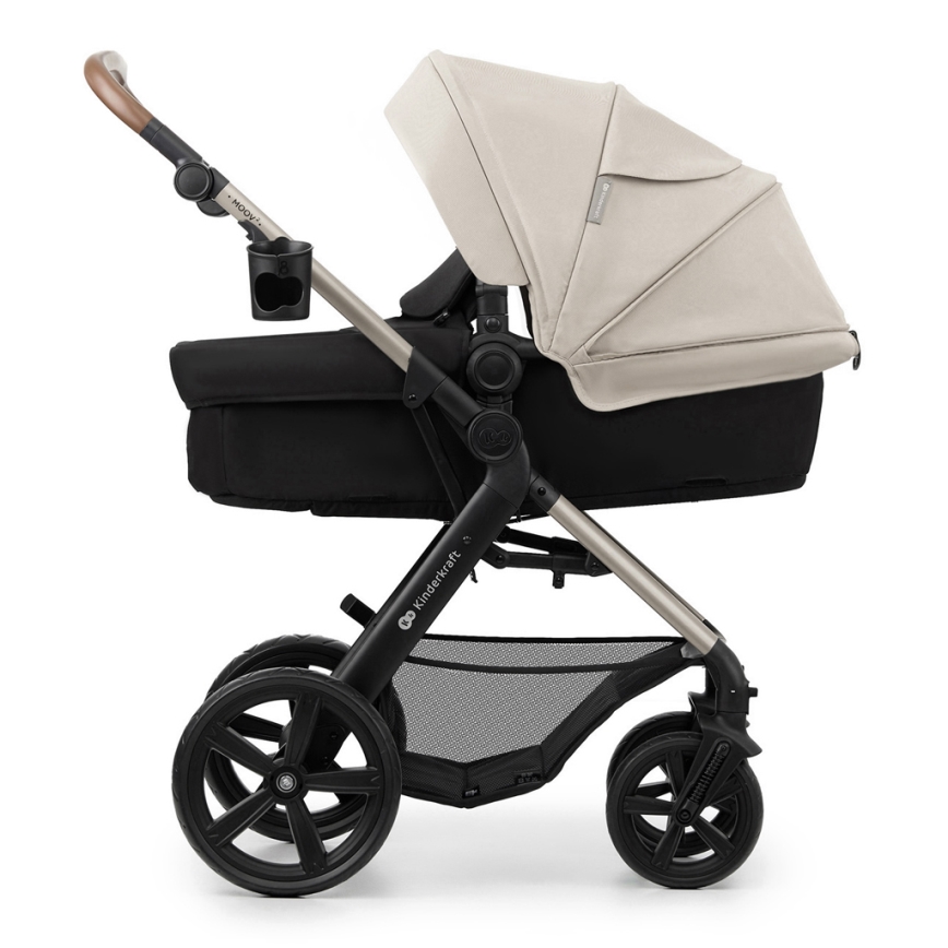 KINDERKRAFT - Kombinovaný kočárek 3v1 MOOV 2 Moonlight grey + autosedačka MINK PRO