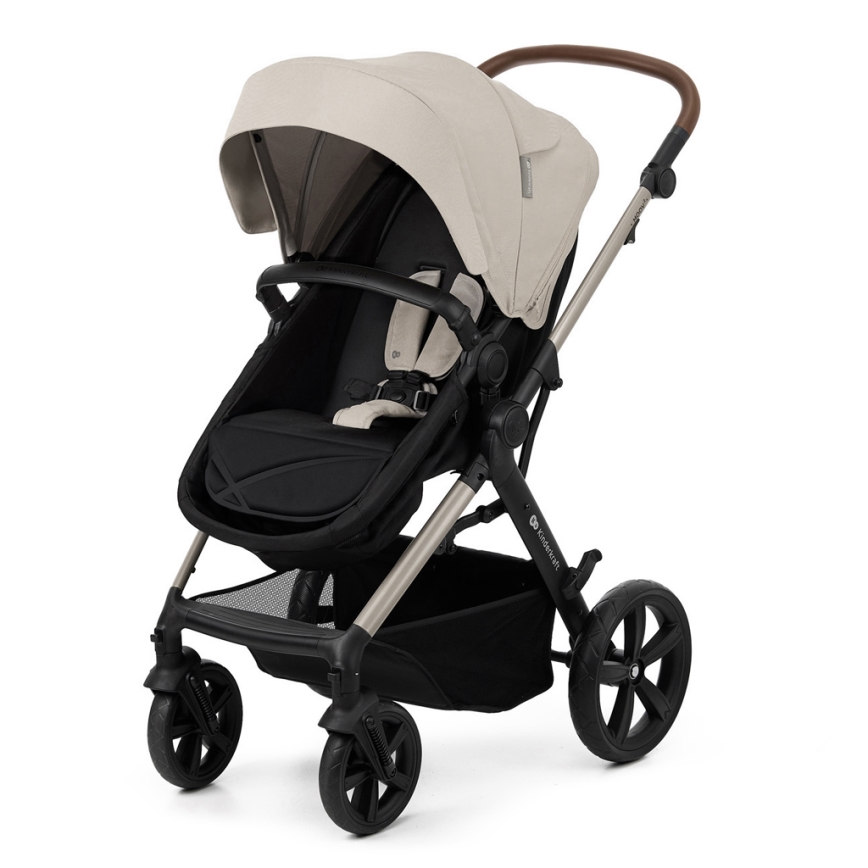 KINDERKRAFT - Kombinovaný kočárek 3v1 MOOV 2 Moonlight grey + autosedačka MINK PRO