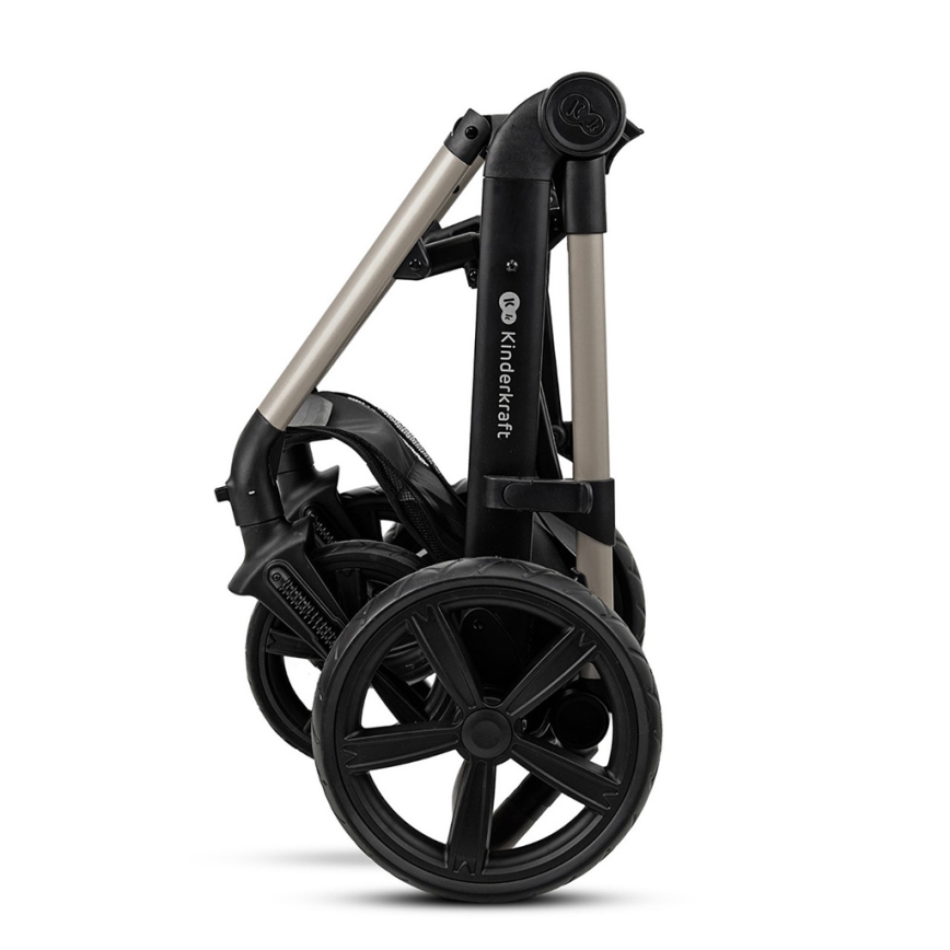 KINDERKRAFT - Kombinovaný kočárek 3v1 MOOV 2 Moonlight grey + autosedačka MINK PRO