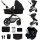 KINDERKRAFT - Kombinovaný kočárek 3v1 MOOV 2 Pure black + autosedačka MINK PRO
