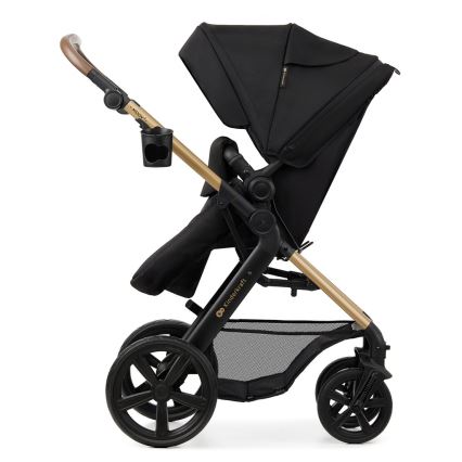 KINDERKRAFT - Kombinovaný kočárek 3v1 MOOV 2 Pure black + autosedačka MINK PRO