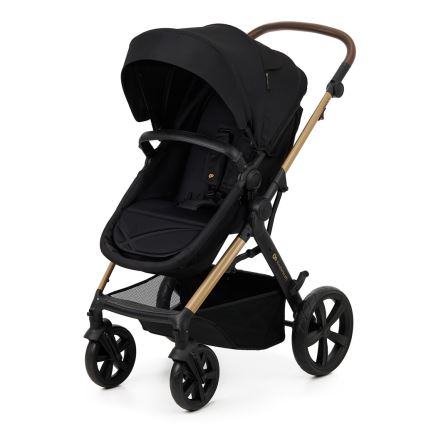 KINDERKRAFT - Kombinovaný kočárek 3v1 MOOV 2 Pure black + autosedačka MINK PRO