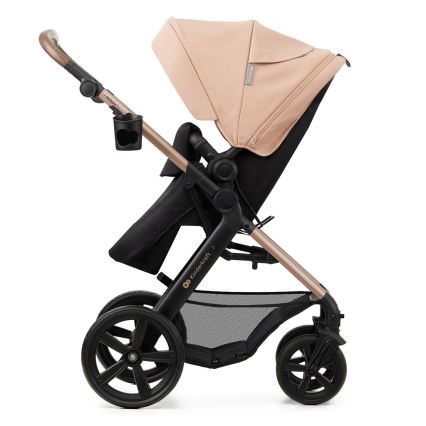 KINDERKRAFT - Kombinovaný kočárek 3v1 MOOV 2 Sand beige + autosedačka MINK PRO