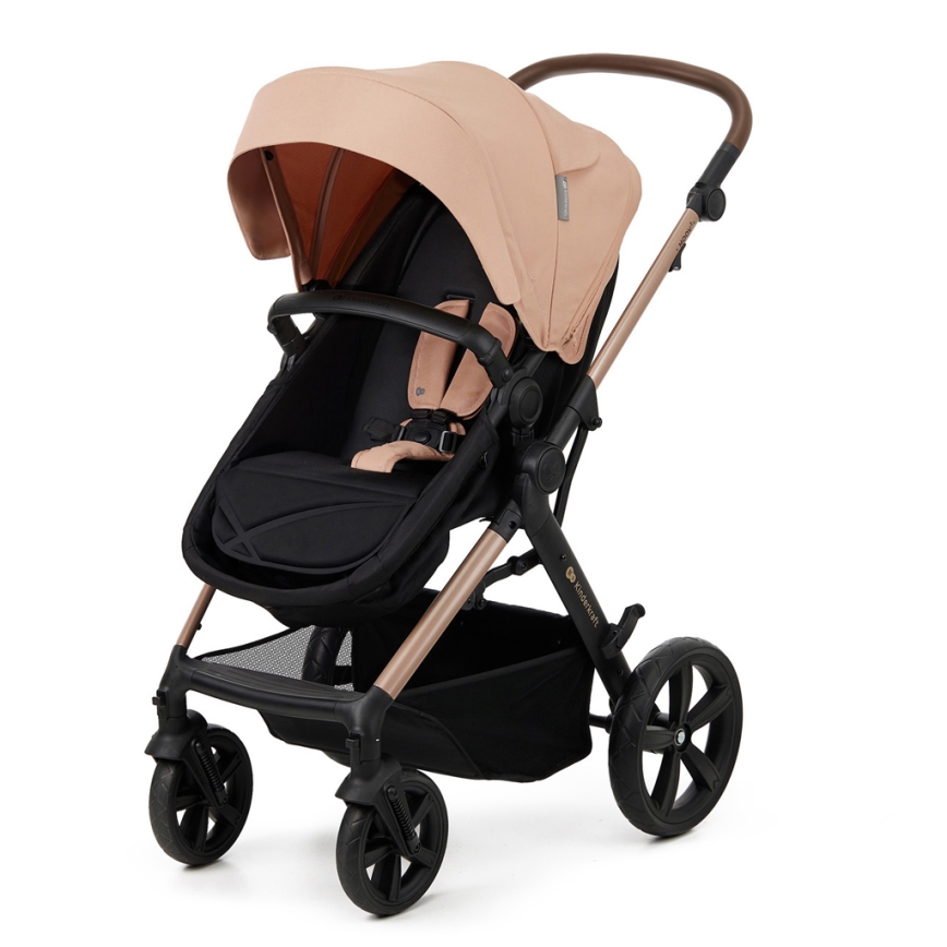 KINDERKRAFT - Kombinovaný kočárek 3v1 MOOV 2 Sand beige + autosedačka MINK PRO