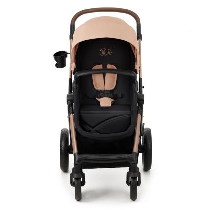 KINDERKRAFT - Kombinovaný kočárek 3v1 MOOV 2 Sand beige + autosedačka MINK PRO