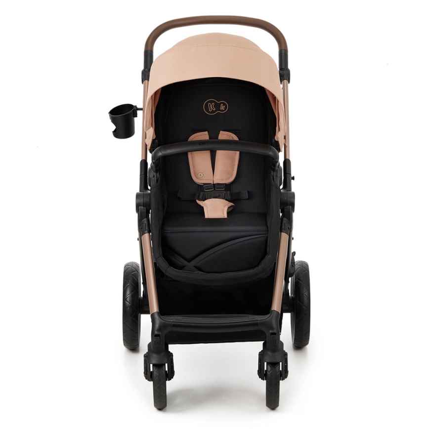 KINDERKRAFT - Kombinovaný kočárek 3v1 MOOV 2 Sand beige + autosedačka MINK PRO