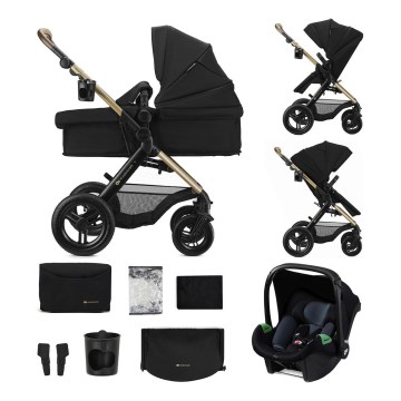 KINDERKRAFT - Kombinovaný kočárek 3v1 MOOV 2 XL Air Black