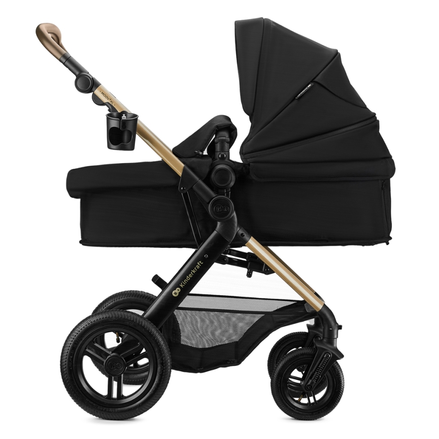 KINDERKRAFT - Kombinovaný kočárek 3v1 MOOV 2 XL Air Black