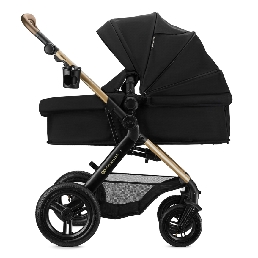 KINDERKRAFT - Kombinovaný kočárek 3v1 MOOV 2 XL Air Black