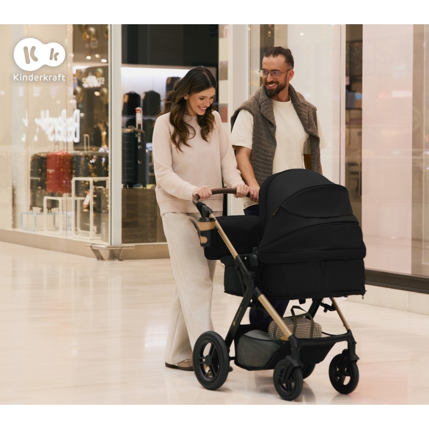 KINDERKRAFT - Kombinovaný kočárek 3v1 MOOV 2 XL Air Grey