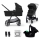 KINDERKRAFT - Kombinovaný kočárek 3v1 NEWLY Classic black  + autosedačka MINK PRO