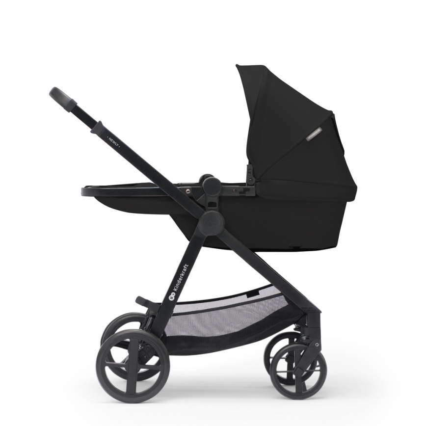 KINDERKRAFT - Kombinovaný kočárek 3v1 NEWLY Classic black  + autosedačka MINK PRO