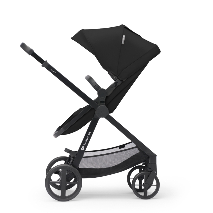KINDERKRAFT - Kombinovaný kočárek 3v1 NEWLY Classic black  + autosedačka MINK PRO