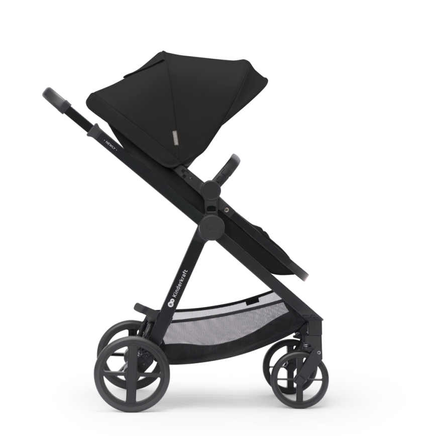 KINDERKRAFT - Kombinovaný kočárek 3v1 NEWLY Classic black  + autosedačka MINK PRO