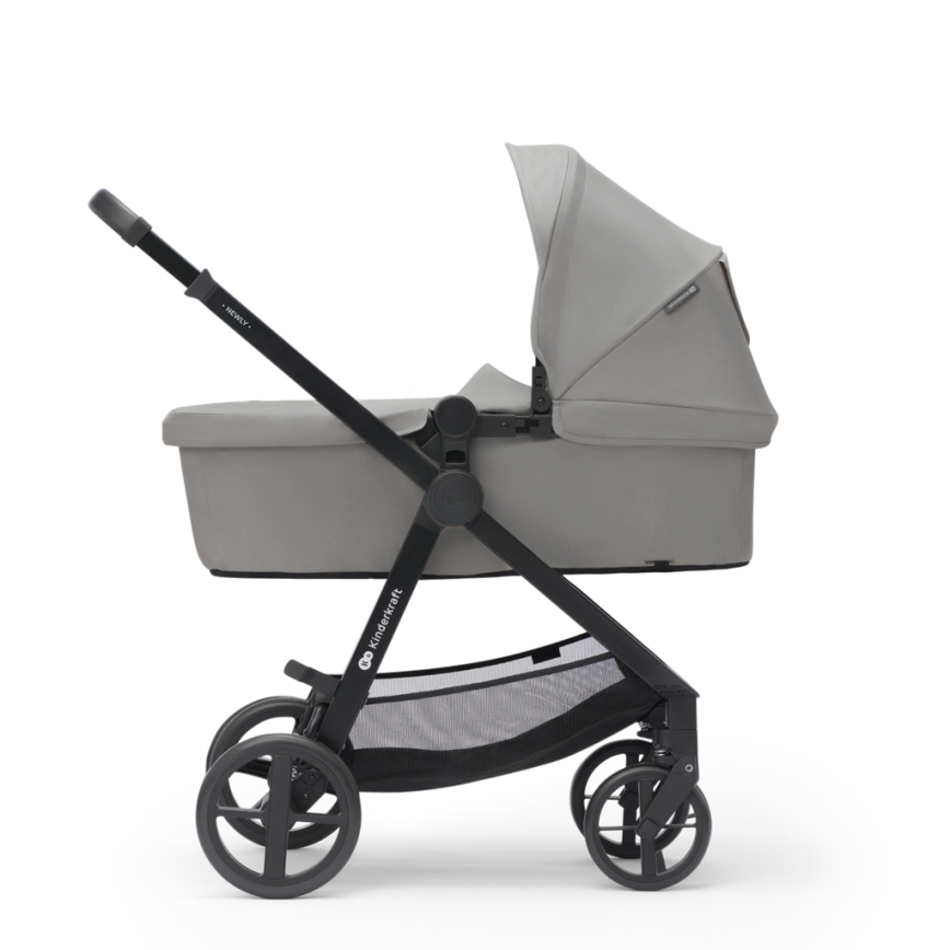 KINDERKRAFT - Kombinovaný kočárek 3v1 NEWLY Moonlight grey  + autosedačka MINK PRO