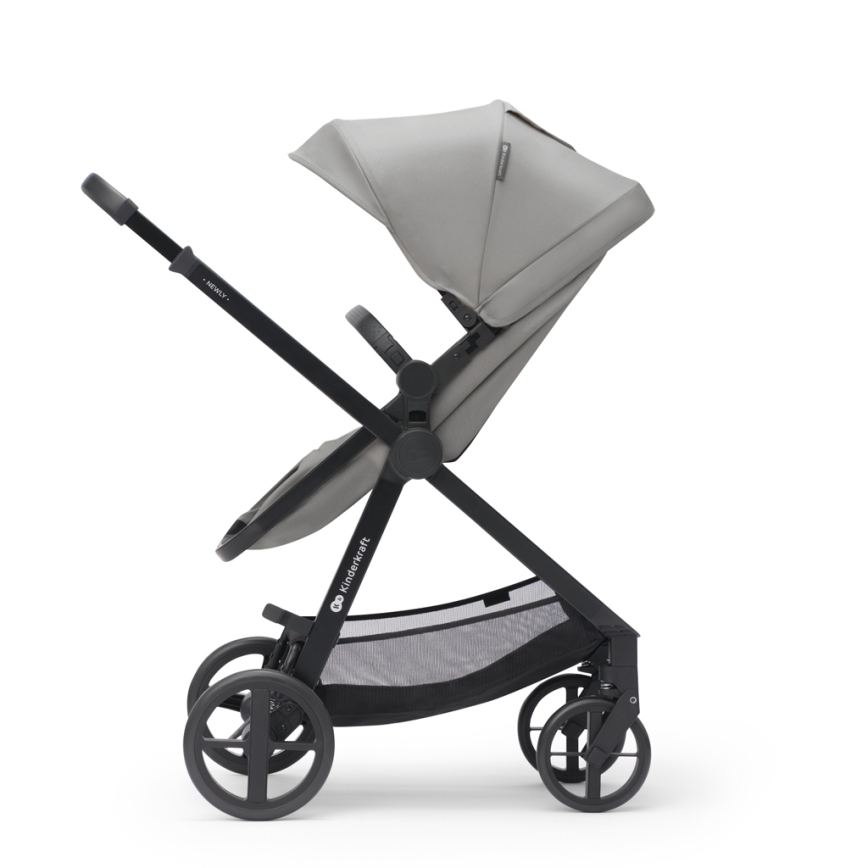 KINDERKRAFT - Kombinovaný kočárek 3v1 NEWLY Moonlight grey  + autosedačka MINK PRO