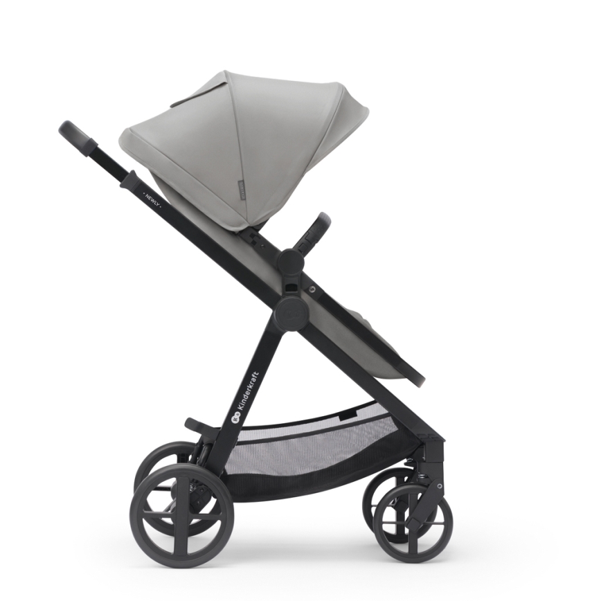 KINDERKRAFT - Kombinovaný kočárek 3v1 NEWLY Moonlight grey  + autosedačka MINK PRO
