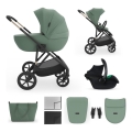 KINDERKRAFT - Kombinovaný kočárek 3v1 PRIME 3 Dark Green