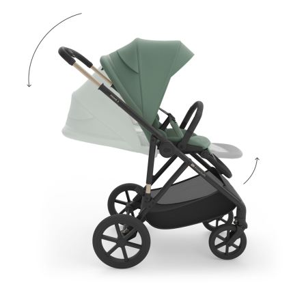 KINDERKRAFT - Kombinovaný kočárek 3v1 PRIME 3 Dark Green